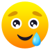 Smiling Face With Tear Emoji Emojiguide
