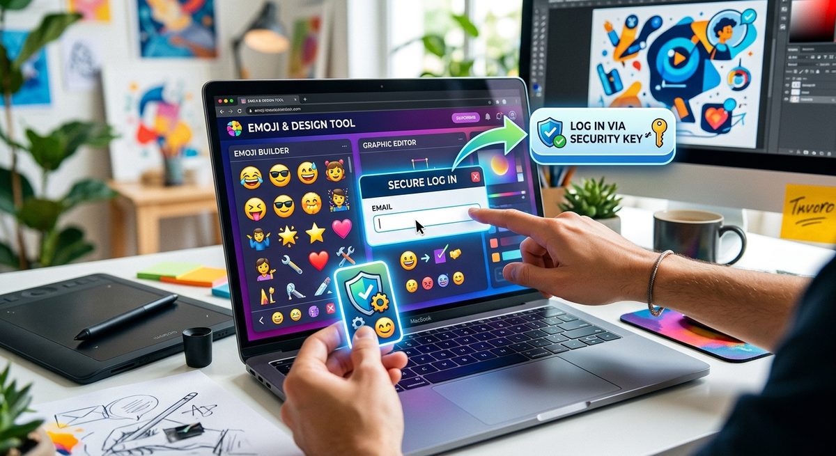 Anmeldung für Emoji- und Design-Tools, ohne Ihre E-Mail preiszugeben