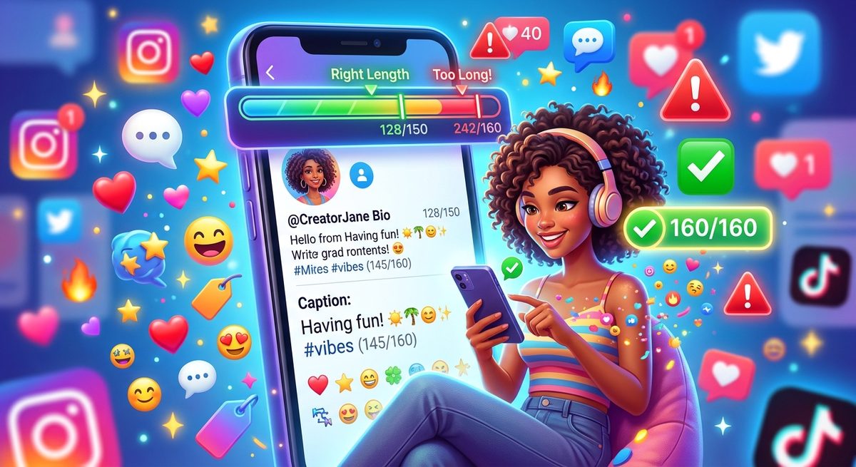 Comment garder vos légendes et biographies emoji dans la bonne longueur