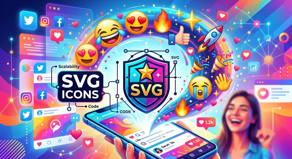 Использование SVG-иконок в постах для соцсетей, где уже есть эмодзи