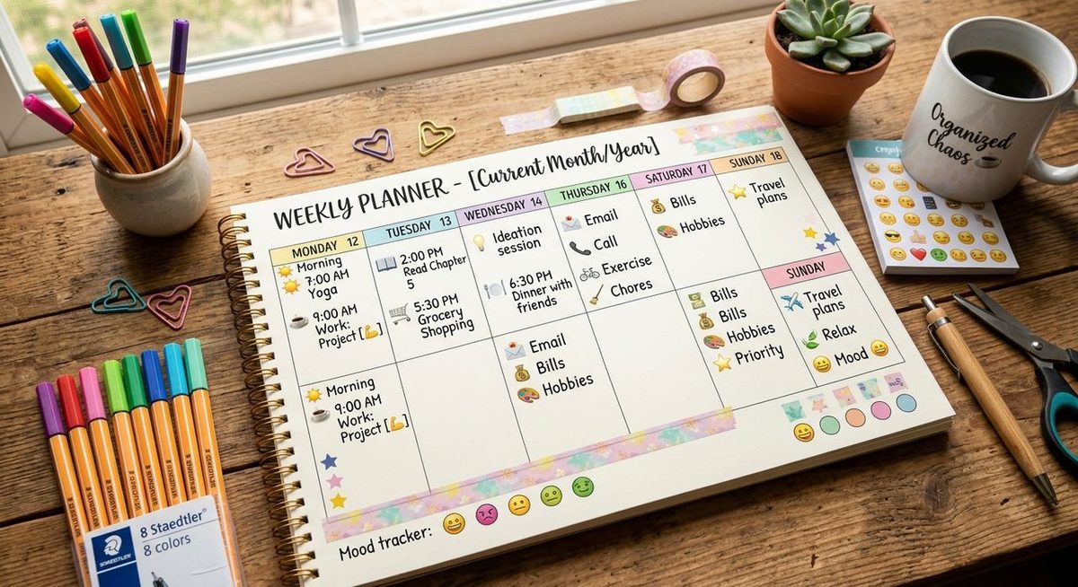 How to Use Emoji Symbols to Organize Your Printable Weekly Planner