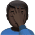 Homme Avec La Main Sur Le Visage à La Peau Foncée