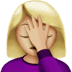 Donna Che Fa Un Facepalm Tonalità Pelle Medio-Chiara