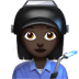 👩🏿🏭 深肤色女性工厂工人 苹果平台的表情符号 👩🏿🏭 深肤色女性工厂工人 苹果平台的表情符号