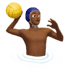Homme à La Peau Lègerement Foncé Jouant Au Water-polo