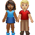 Woman And Man Holding Hands: Medium-dark Skin Tone, Medium-light Skin Tone