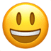 😃 وجه يبتسم ابتسامة عريضة مع عيون كبيرة الإيموجي على منصة أبل 😃 وجه يبتسم ابتسامة عريضة مع عيون كبيرة الإيموجي على منصة أبل