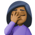 🤦🏾♀️ Mulher de Tom de Pele Meio Escura com a Mão no Rosto Emoji na Plataforma Facebook 🤦🏾♀️ Mulher de Tom de Pele Meio Escura com a Mão no Rosto Emoji na Plataforma Facebook