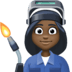 👩🏿🏭 深肤色女性工厂工人 脸书平台的表情符号 👩🏿🏭 深肤色女性工厂工人 脸书平台的表情符号