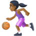 ⛹🏾♀️ Mulher de Tom de Pele Meio Escura Quicando Bola Emoji na Plataforma Facebook ⛹🏾♀️ Mulher de Tom de Pele Meio Escura Quicando Bola Emoji na Plataforma Facebook