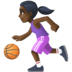 ⛹🏿♀️ 深肤色女子运球 表情符号 ⛹🏿♀️ 深肤色女子运球 表情符号