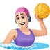 🤽🏻♀️ Frau mit hellem Hautton beim Wasserball Emoji auf der Facebook-Plattform 🤽🏻♀️ Frau mit hellem Hautton beim Wasserball Emoji auf der Facebook-Plattform