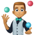 🤹🏽♂️ Jonglierender Mann mit mittlerem Hautton Emoji auf der Facebook-Plattform 🤹🏽♂️ Jonglierender Mann mit mittlerem Hautton Emoji auf der Facebook-Plattform