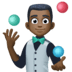 🤹🏿♂️ Mann mit dunklem Hautton jongliert Emoji auf der Facebook-Plattform 🤹🏿♂️ Mann mit dunklem Hautton jongliert Emoji auf der Facebook-Plattform