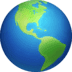 🌎 环球美洲显示 脸书平台的表情符号 🌎 环球美洲显示 脸书平台的表情符号