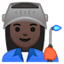 👩🏿🏭 Сварщик-женщина с темной кожей 👩🏿🏭 Сварщик-женщина с темной кожей Emoji