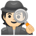 🕵🏻 Детектив с очень светлой кожей 🕵🏻 Детектив с очень светлой кожей Emoji
