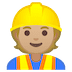 👷🏼 Строитель со светлой кожей 👷🏼 Строитель со светлой кожей Emoji
