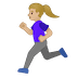 🏃🏼♀️ Женщина светлого тона кожи бежит 🏃🏼♀️ Женщина светлого тона кожи бежит Emoji