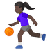 ⛹🏿♀️ Женщина с тёмной кожей играет в баскетбол ⛹🏿♀️ Женщина с тёмной кожей играет в баскетбол Emoji