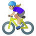 🚴🏼♀️ Женщина светлого тона кожи на велосипеде 🚴🏼♀️ Женщина светлого тона кожи на велосипеде Emoji