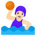 🤽🏻♀️ Женщина с очень светлой кожей играет в водное поло 🤽🏻♀️ Женщина с очень светлой кожей играет в водное поло Emoji