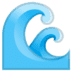 🌊 water wave Emoji on Google Platform