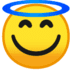 😇 Улыбающееся лицо с гало 😇 Улыбающееся лицо с гало Emoji