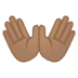 👐🏽 Открытые ладони среднего тона кожи 👐🏽 Открытые ладони среднего тона кожи Emoji