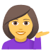 Woman Tipping Hand Emoji (U+1F481, U+200D, U+2640, U+FE0F)