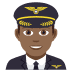 👨🏾✈️ Männlicher Pilot mit mitteldunklem Hautton Emoji auf der JoyPixels-Plattform 👨🏾✈️ Männlicher Pilot mit mitteldunklem Hautton Emoji auf der JoyPixels-Plattform