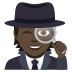 🕵🏿 濃い肌色の探偵 JoyPixelsプラットフォーム上の絵文字 🕵🏿 濃い肌色の探偵 JoyPixelsプラットフォーム上の絵文字