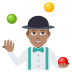 🤹🏽♂️ Jonglierender Mann mit mittlerem Hautton Emoji auf der JoyPixels-Plattform 🤹🏽♂️ Jonglierender Mann mit mittlerem Hautton Emoji auf der JoyPixels-Plattform