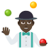 🤹🏿♂️ Mann mit dunklem Hautton jongliert Emoji auf der JoyPixels-Plattform 🤹🏿♂️ Mann mit dunklem Hautton jongliert Emoji auf der JoyPixels-Plattform