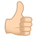 👍🏻 Light Skin Tone Thumbs Up Emoji | 🏆 Emojiguide