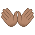 👐🏽 Mãos de Tom de Pele Médio Abertas 👐🏽 Mãos de Tom de Pele Médio Abertas Emoji