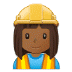 👷🏾♀️ عاملة بناء بلون بشرة داكنة-متوسطة  👷🏾♀️ عاملة بناء بلون بشرة داكنة-متوسطة  Emoji