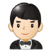 🤵🏻 Mann im Smoking mit hellem Hautton Emoji auf Samsung-Plattform 🤵🏻 Mann im Smoking mit hellem Hautton Emoji auf Samsung-Plattform
