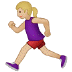 🏃🏼♀️ امرأة بلون بشرة فاتحة-متوسطة تجري 🏃🏼♀️ امرأة بلون بشرة فاتحة-متوسطة تجري Emoji