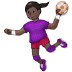 🤾🏿♀️ امرأة بلون بشرة داكنة تلعب كرة اليد 🤾🏿♀️ امرأة بلون بشرة داكنة تلعب كرة اليد Emoji