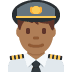 👨🏾✈️ Männlicher Pilot mit mitteldunklem Hautton Emoji auf Twitter-Plattform 👨🏾✈️ Männlicher Pilot mit mitteldunklem Hautton Emoji auf Twitter-Plattform