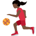 ⛹🏿♀️ Frau mit dunklem Hautton hüpfender Ball Emoji auf Twitter-Plattform ⛹🏿♀️ Frau mit dunklem Hautton hüpfender Ball Emoji auf Twitter-Plattform
