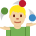 🤹🏼 Pessoa de Tom de Pele Meio Clara Fazendo Malabarismo com Bolas Emoji na Plataforma Twitter 🤹🏼 Pessoa de Tom de Pele Meio Clara Fazendo Malabarismo com Bolas Emoji na Plataforma Twitter