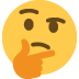 thinking face Emoji on Twitter Platform