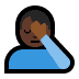 🤦🏿♂️  رجل بلون بشرة داكنة يضع كفه على وجهه 🤦🏿♂️  رجل بلون بشرة داكنة يضع كفه على وجهه Emoji