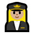 👩🏼✈️  كابتن طائرة امرأة بلون بشرة فاتحة-متوسطة الإيموجي على منصة ويندوز 👩🏼✈️  كابتن طائرة امرأة بلون بشرة فاتحة-متوسطة الإيموجي على منصة ويندوز