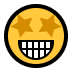 🤩 وجه مندهش بعيون على شكل نجمة 🤩 وجه مندهش بعيون على شكل نجمة Emoji